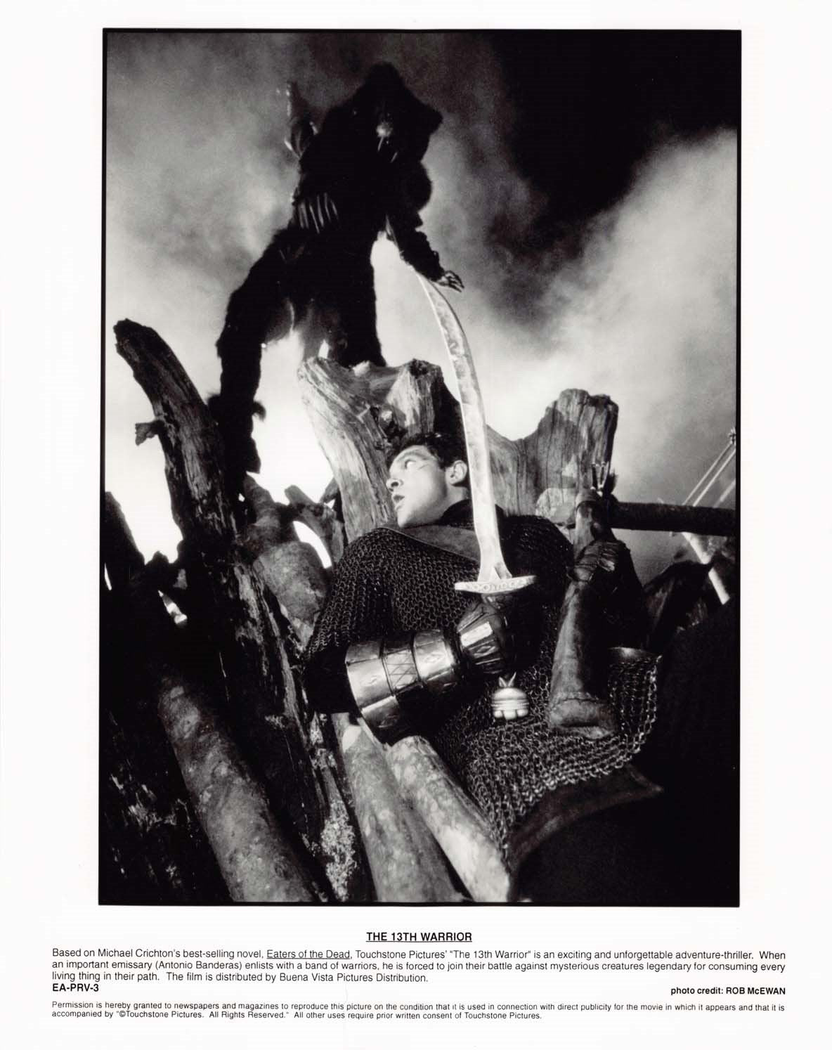 Antonio Banderas THE 13TH WARRIOR 1990 original 8x10 press photos
