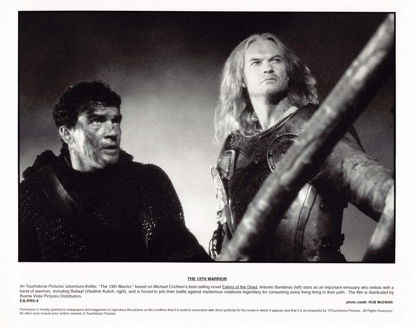 Antonio Banderas THE 13TH WARRIOR 1990 original 8x10 press photos