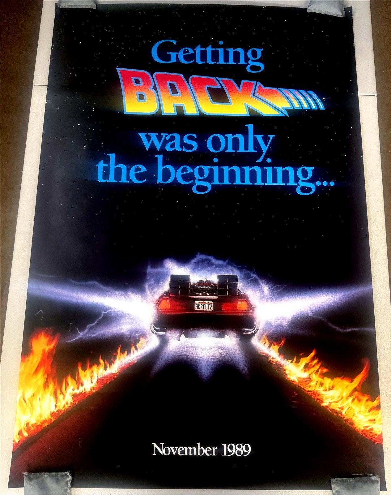 BACK TO THE FUTURE PART 2 "Getting Back" original DS advance movie poster 1989