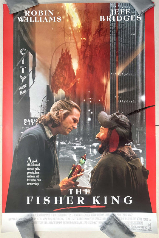 1991 Robin Williams FISHER KING Jeff Bridges original 1-Sheet movie poster 27x40