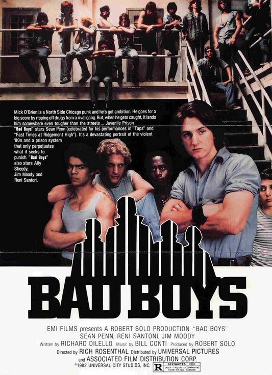 Sean Penn BAD BOYS Reni Santoni Esai Morales color foldout brochure 1982