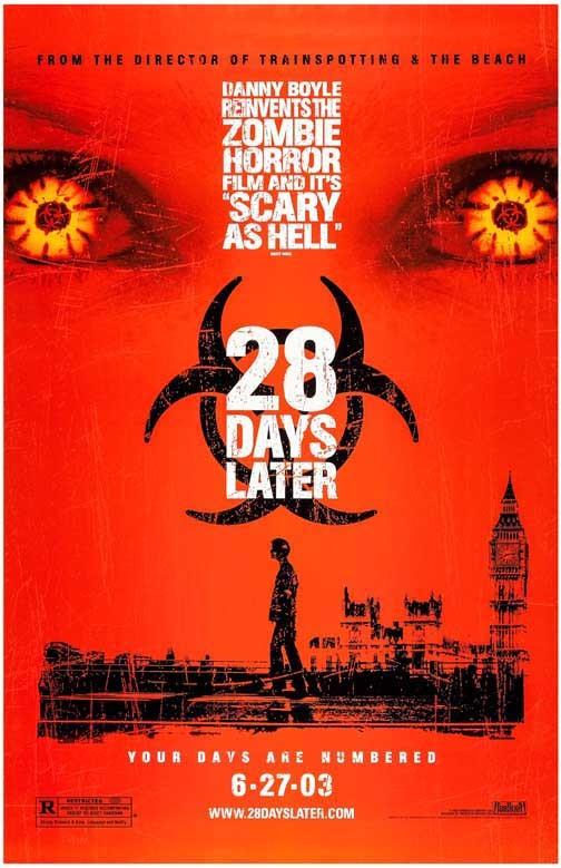 Danny Boyle 28 DAYS LATER advance movie poster 11x17