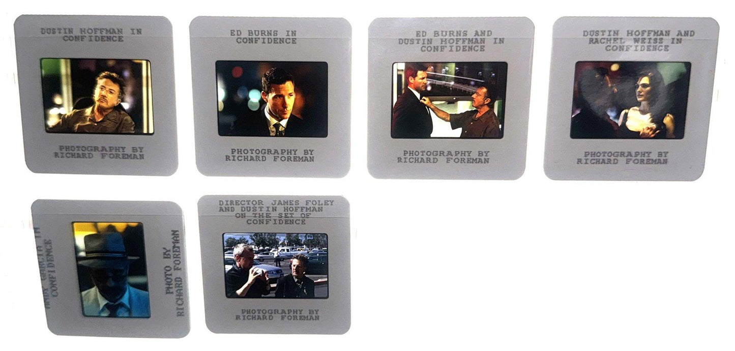 Dustin Hoffman CONFIDENCE Ed Burns Rachel Weisz original 35mm press slides