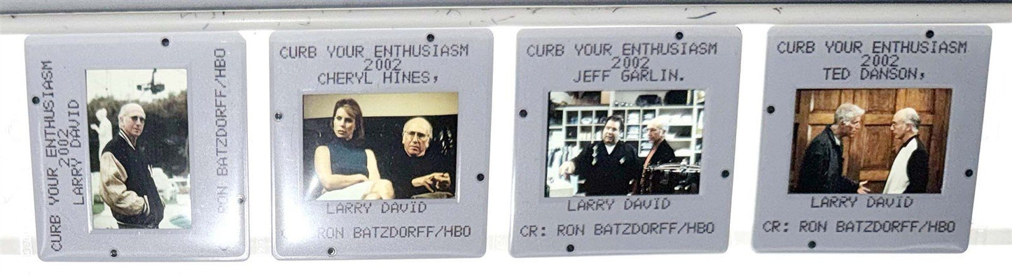 Larry David HBO's CURB YOUR ENTHUSIASM Ted Danson color press media 35mm slides