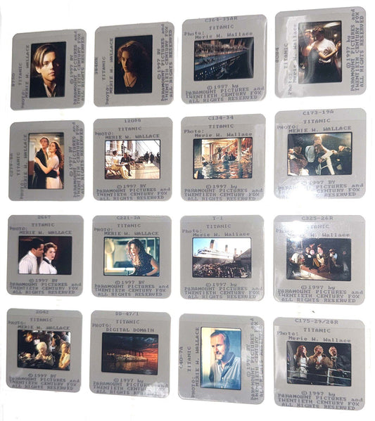 Leonardo DiCaprio TITANIC Kate Winslet original 35mm studio press slides 1997