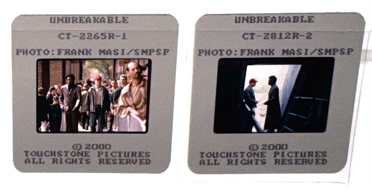 Bruce Willis UNBREAKABLE Samuel L Jackson original 35mm press slides