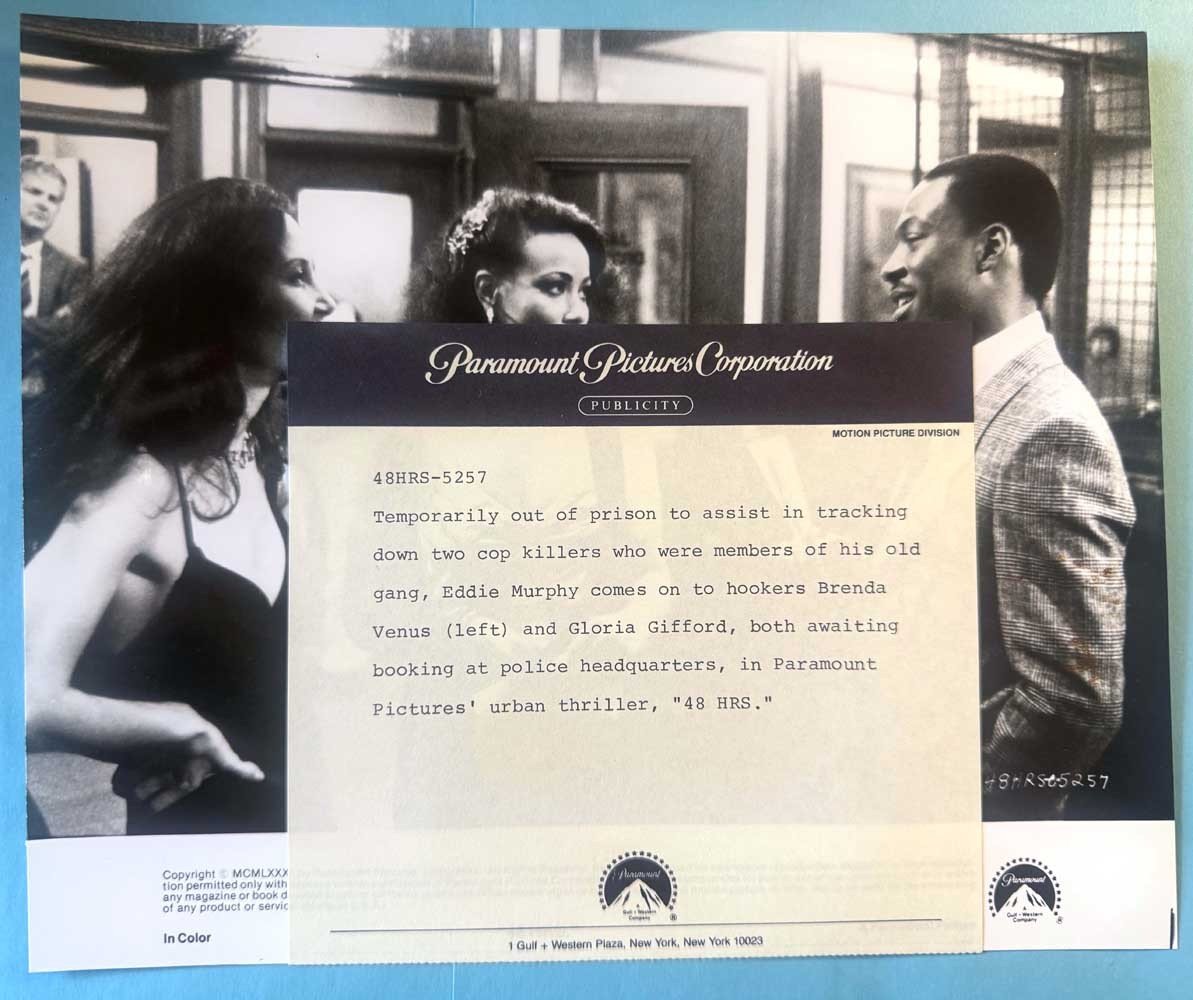 Eddie Murphy 48 HRS Gloria Gifford Brenda Venus original 10x8 press photo 1982