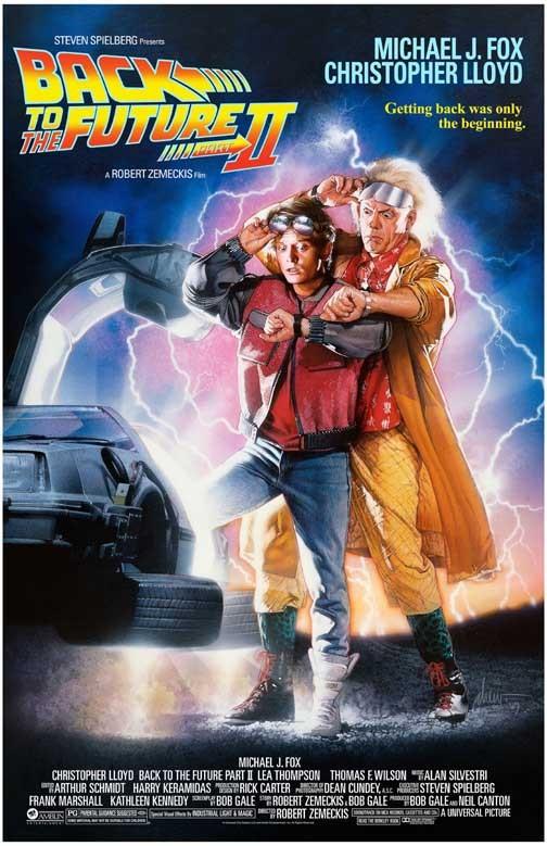 Michael J Fox BACK TO THE FUTURE PART 2 Christopher Lloyd movie poster 11x17