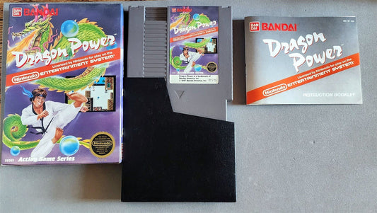 DRAGON POWER Nintendo NES Bandai 1988, Game, Sleeve, Box, Manual, Tested