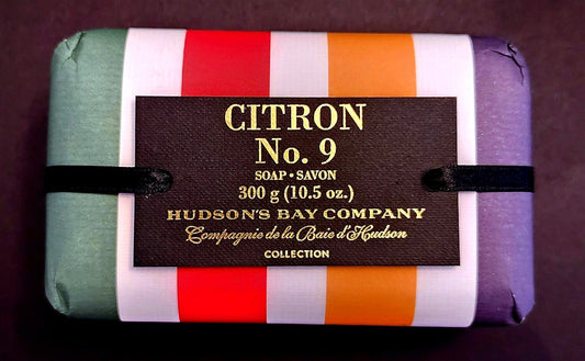 HBC Stripes CITRON No. 9 Luxury Soap NEW in Paper Wrapper