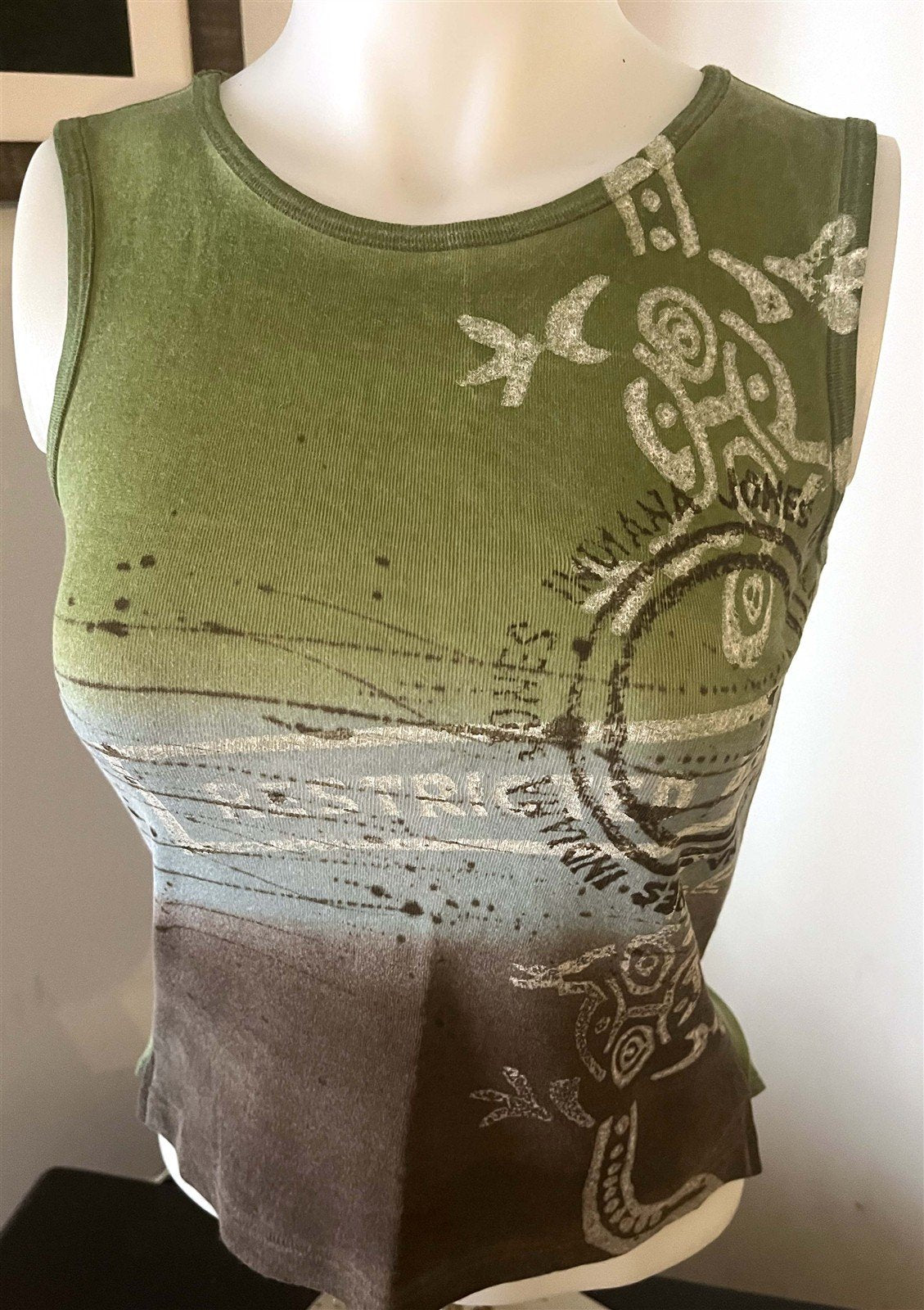 1990's Disney World INDIANA JONES ladies tank top NEW