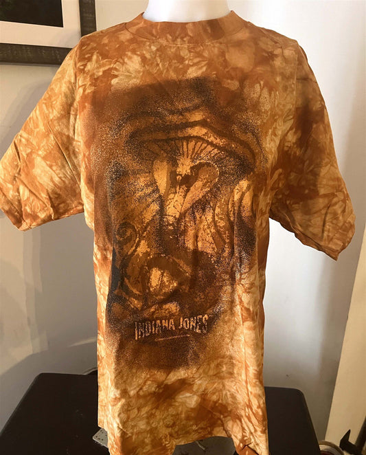 1990's Disney World INDIANA JONES snake tye dye tee shirt NEW with TAGS
