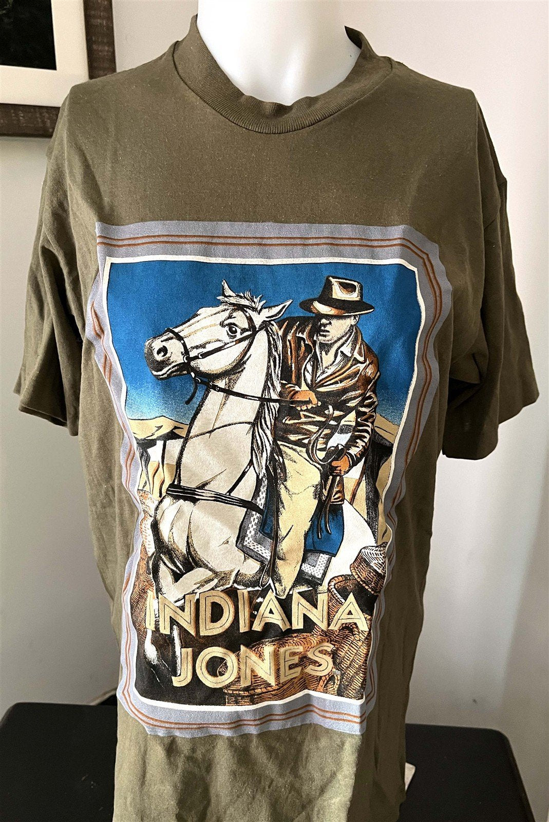 1990's INDIANA JONES riding horse graphic tee shirt NEW