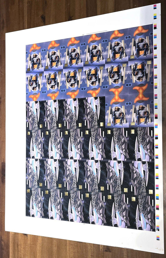 Skybox 1990's printers proof uncut sheet STAR TREK MASTER SERIES trading cards
