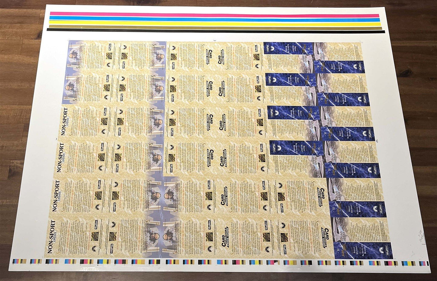 Skybox 1990's printers proof uncut sheet STAR TREK MASTER SERIES trading cards