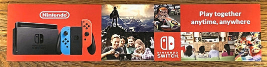 NINTENDO SWITCH wall display store sign 5x22 MINT