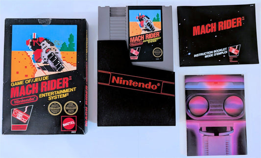 MACH RIDER Nintendo NES 1985, Game, Box, Manual, Used, Tested CDN VERSION