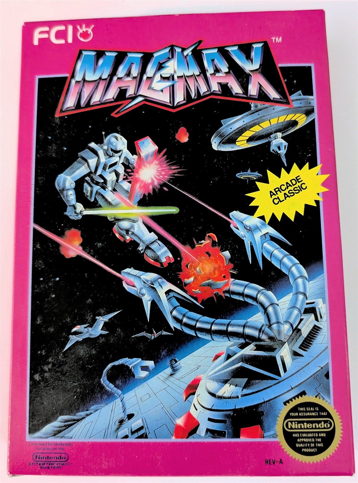 MAGMAX Nintendo NES FCI 1988, Game, Sleeve, Box, Manual, Used, Tested