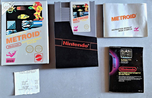 METROID Nintendo NES 1987 Game, Box, Manual, Insert CIB, Canadian Version, Used