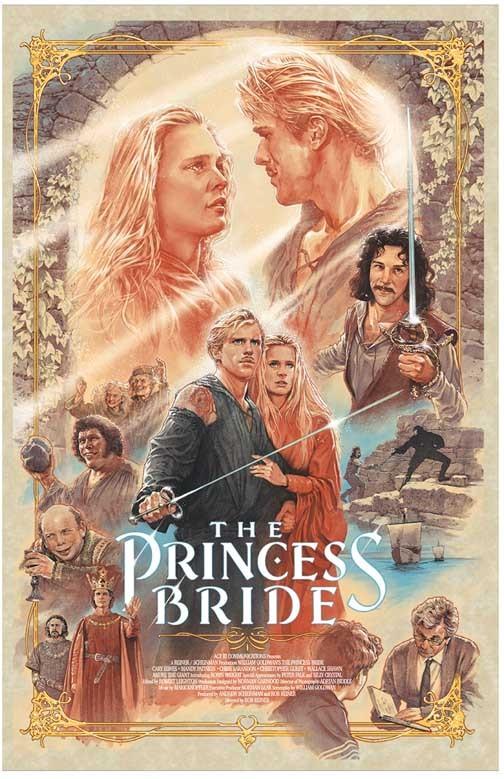 Cary Elwes THE PRINCESS BRIDE Robin Wright cast artwork movie poster 11x17
