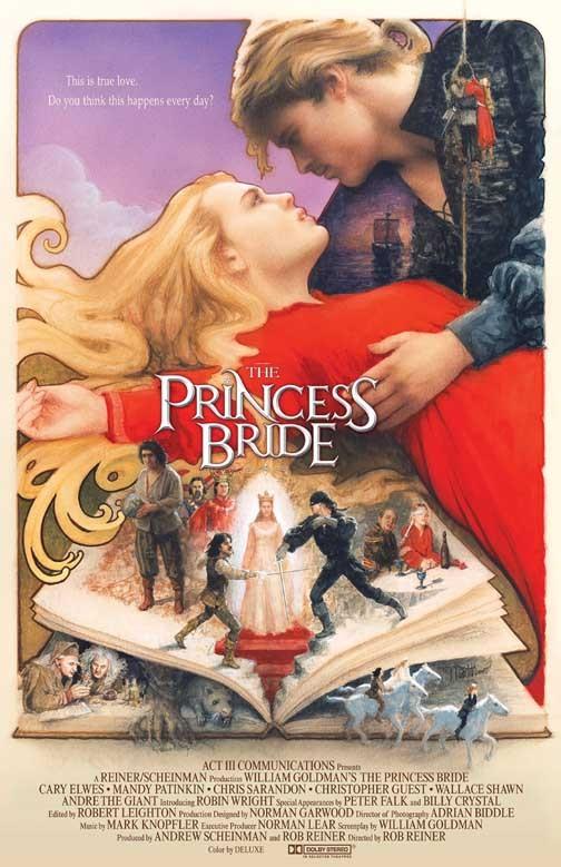 Cary Elwes THE PRINCESS BRIDE Robin Wright artwork movie poster 11x17