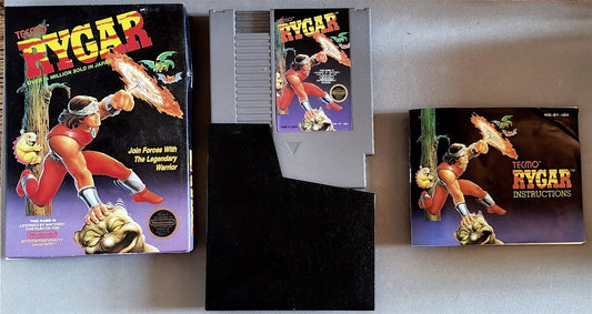RYGAR Nintendo NES Tecmo 1987, Game, Sleeve, Box, Manual, Used, Tested