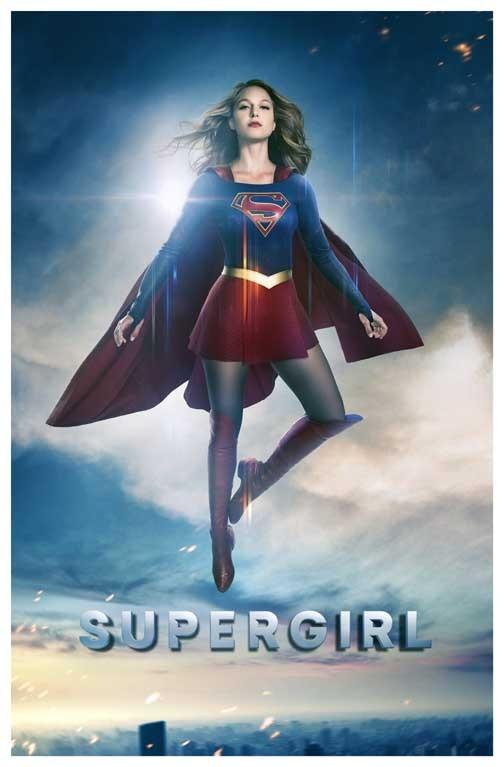 Melissa Benoist SUPERGIRL flying movie poster 11x17