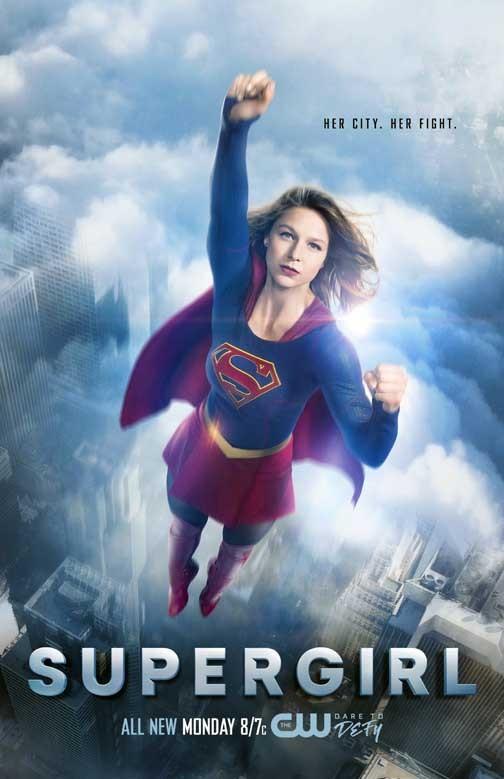Melissa Benoist SUPERGIRL flying movie poster 11x17 S2