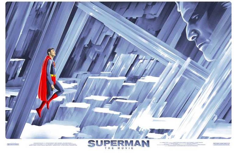 Christopher Reeve SUPERMAN Marlon Brando Fortress of Solitude movie poster 17x11