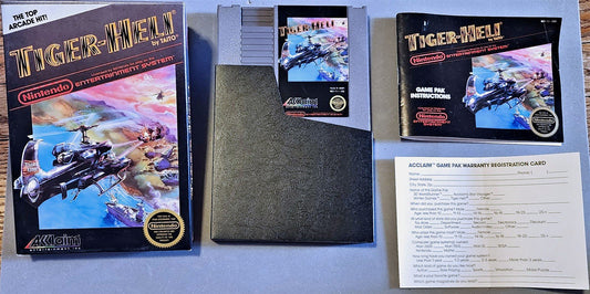 TIGER-HELI Nintendo NES Acclaim 1987, Game, Sleeve, Box, Used, Tested