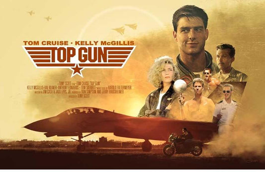 Tom Cruise TOP GUN Kelly McGillis Val Kilmer movie poster 17x11