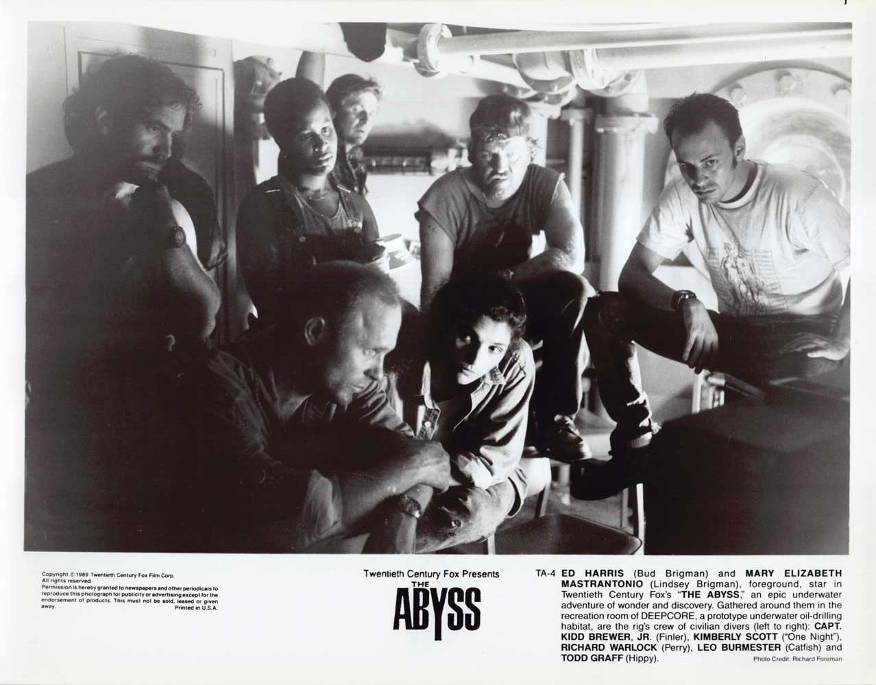 Mary Elizabeth Mastrantonio THE ABYSS cast original 8x10 press photo 1989