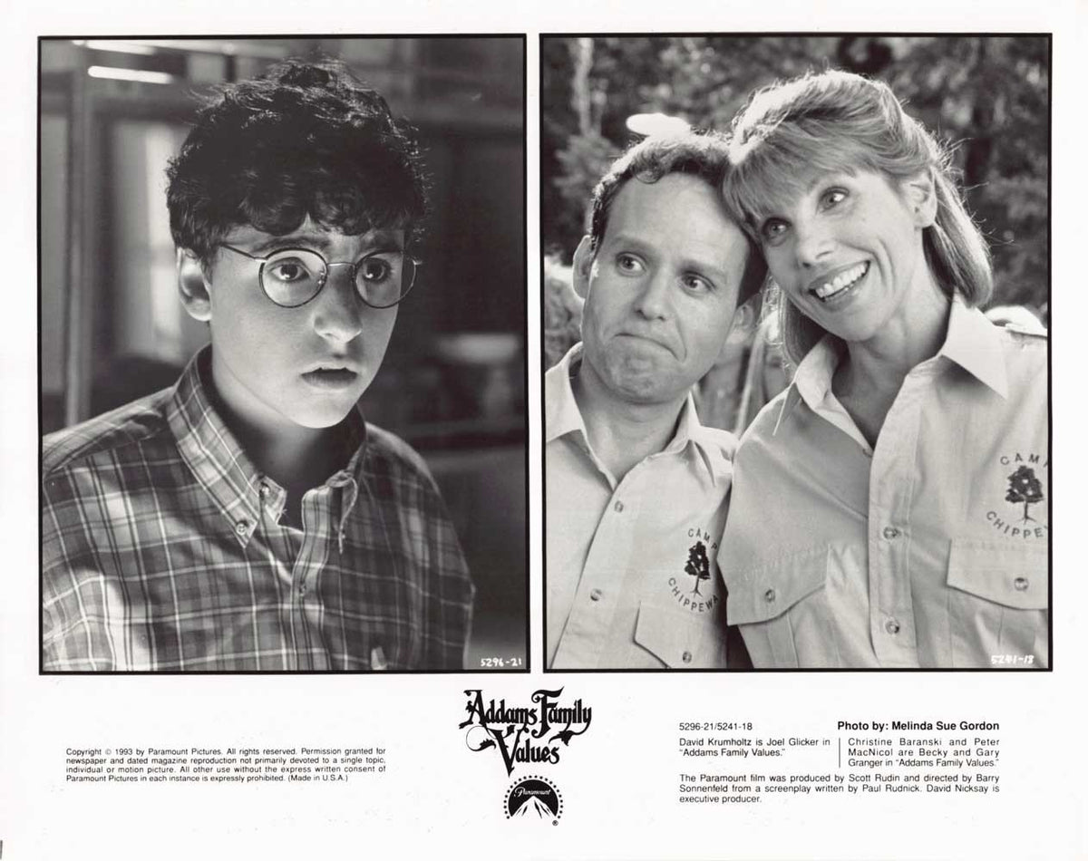 Christine Baranski ADDAMS FAMILY VALUES Peter MacNicol original 10x8 photo 1993