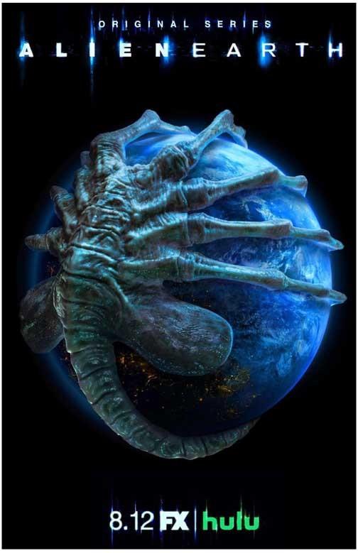 Sydney Chandler ALIEN EARTH Timothy Olyphant facehugger movie poster 11x17