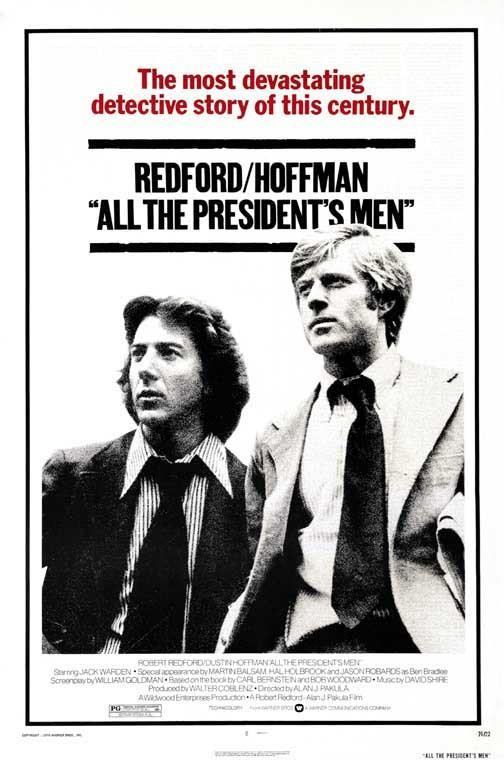 Dustin Hoffman ALL THE PRESIDENT'S MEN Robert Redford movie poster 11x17
