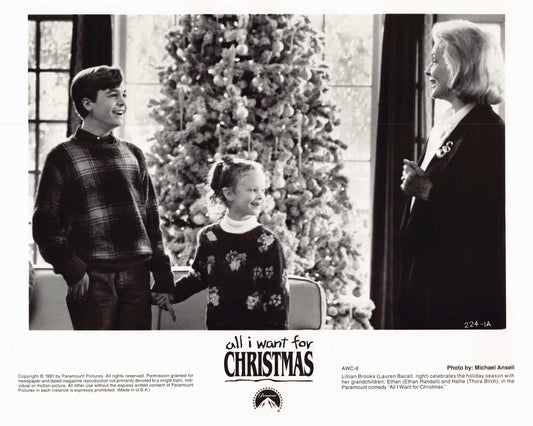 Thora Birch ALL I WANT FOR CHRISTMAS Lauren Bacall original 10x8 photo 1991