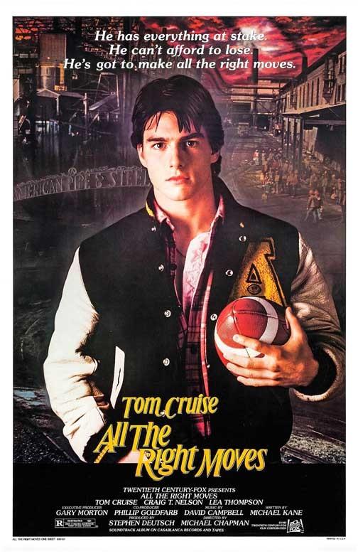 Tom Cruise ALL THE RIGHT MOVES Lea Thompson movie poster 11x17
