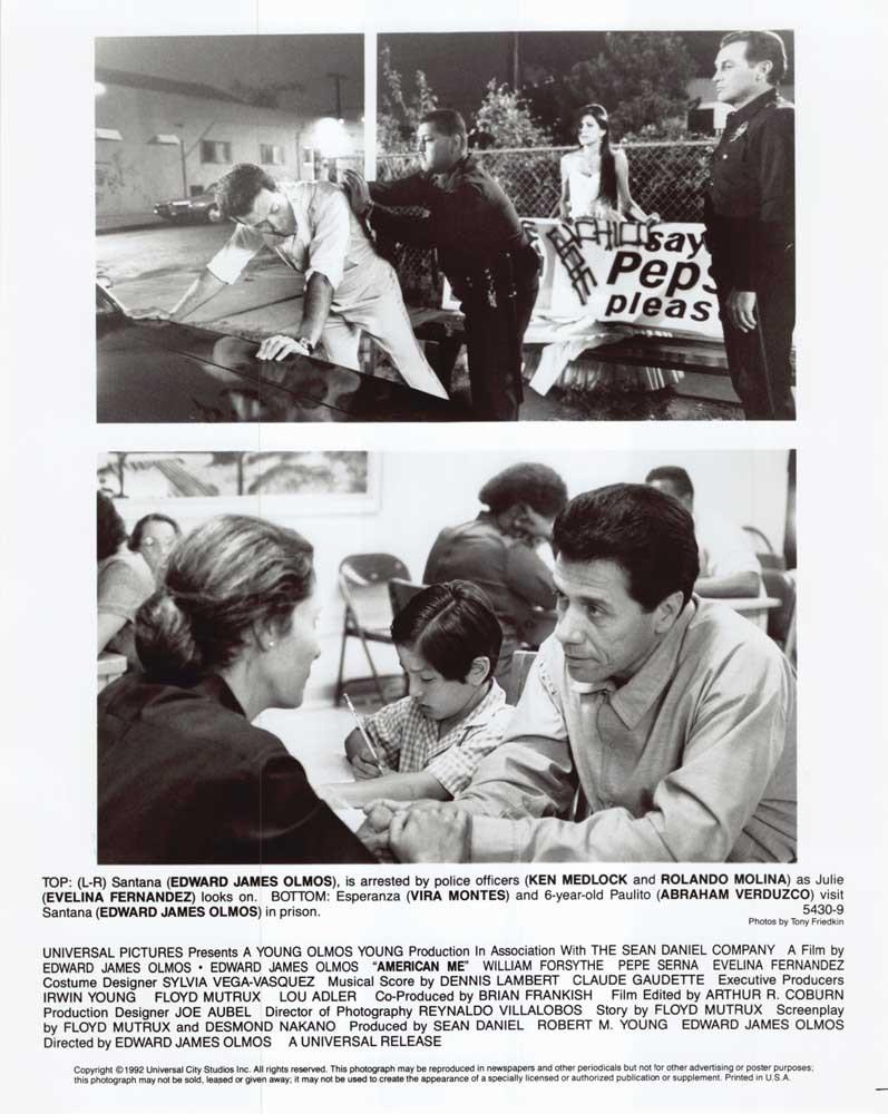 Edward James Olmos AMERICAN ME Vira Montes original 8x10 press photo 1992