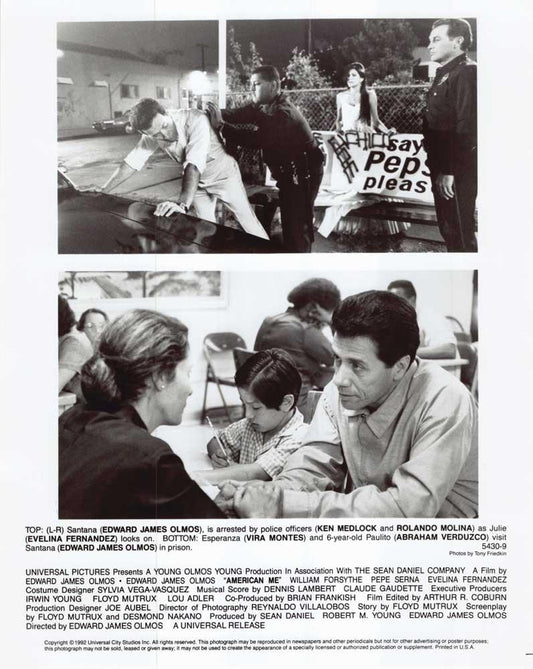 Edward James Olmos AMERICAN ME Vira Montes original 8x10 press photo 1992