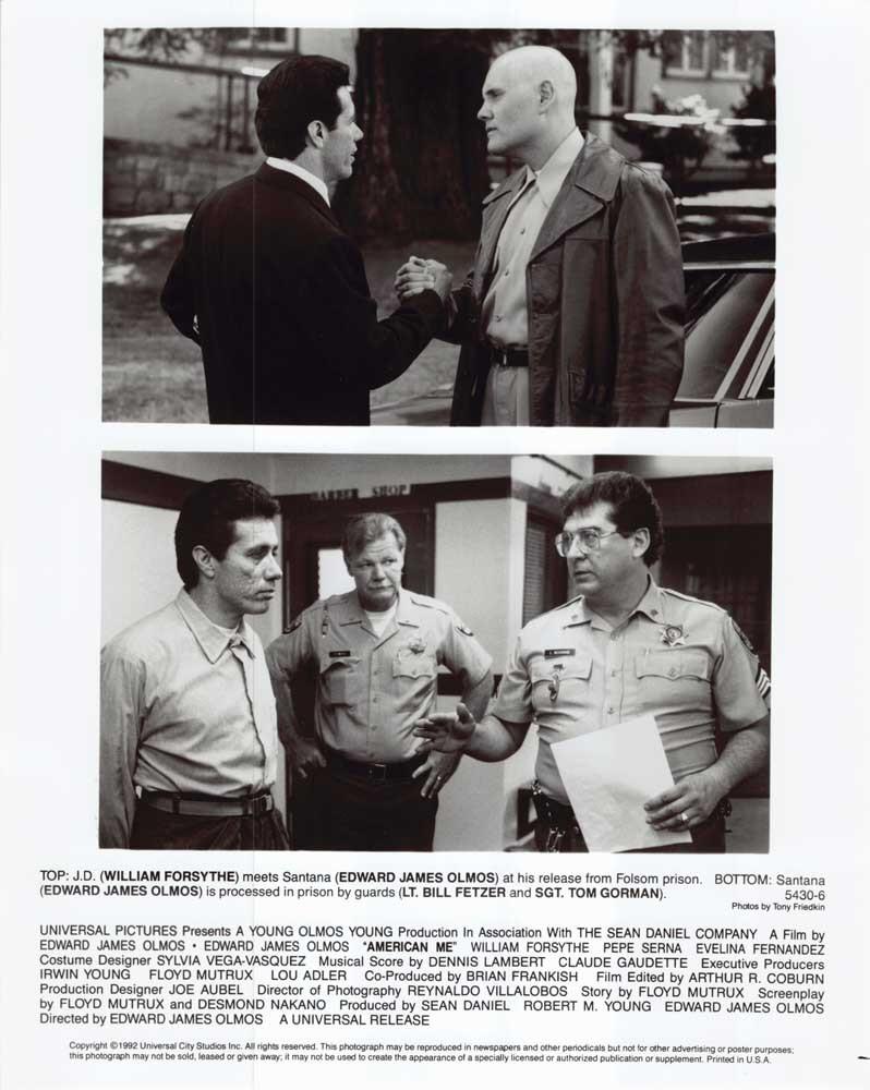 Edward James Olmos AMERICAN ME William Forsythe original 8x10 press photo 1992