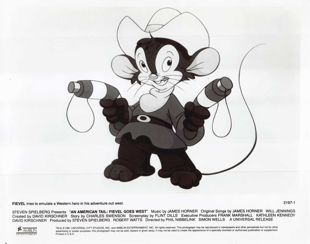 Phillip Glasser AN AMERICAN TAIL FIEVEL GOES WEST original 10x8 press photo 1991