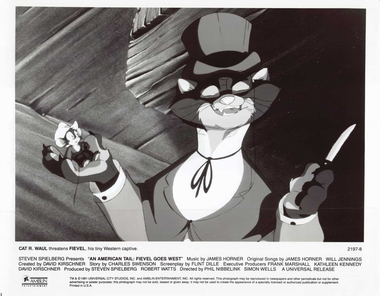 AN AMERICAN TAIL FIEVEL GOES WEST John Cleese original 10x8 press photo 1991