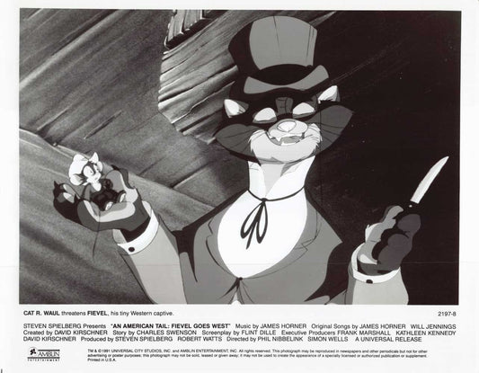 AN AMERICAN TAIL FIEVEL GOES WEST John Cleese original 10x8 press photo 1991