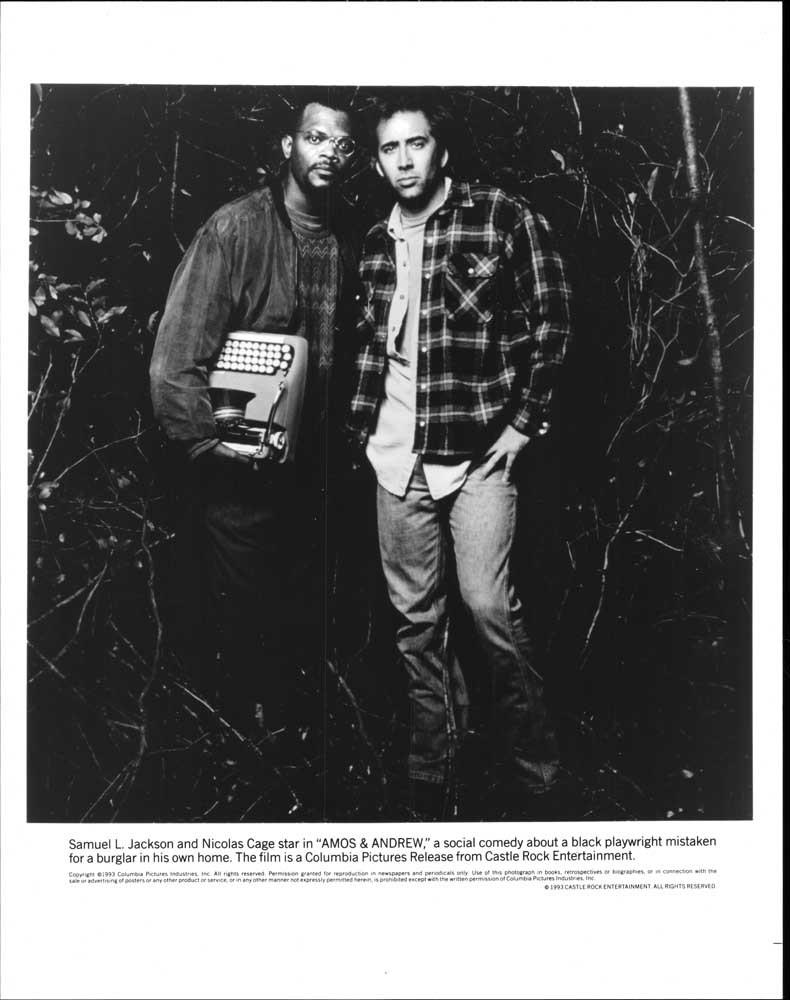 Samuel L Jackson AMOS & ANDREW Nicolas Cage original 8x10 press photo 1993