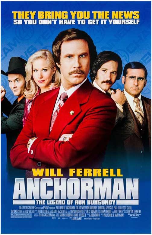 Will Ferrell ANCHORMAN cast movie poster 11x17