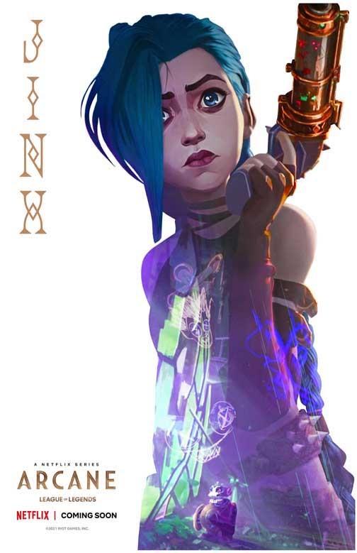 Netflix ARCANE Jinx movie poster 11x17 League of Legends