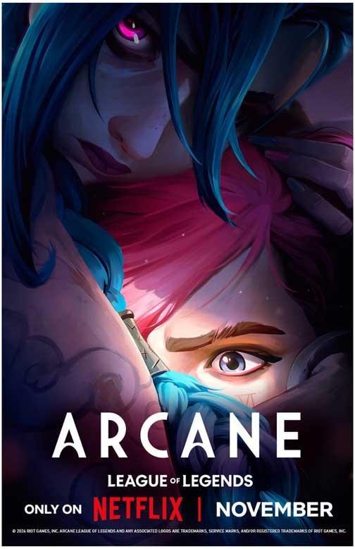 Netflix ARCANE duo movie poster 11x17 League of Legends S2