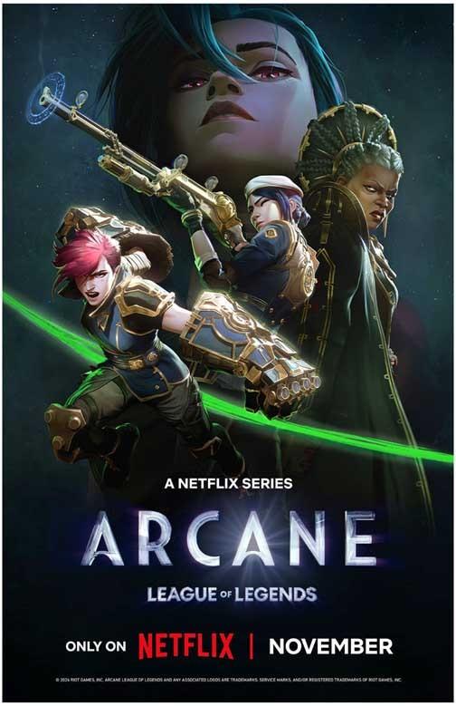 Netflix ARCANE teaser movie poster 11x17 League of Legends S2