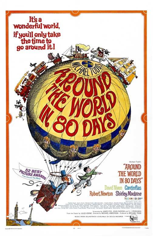 David Niven AROUND THE WORLD IN 80 DAYS Shirley MacLaine movie poster 11x17