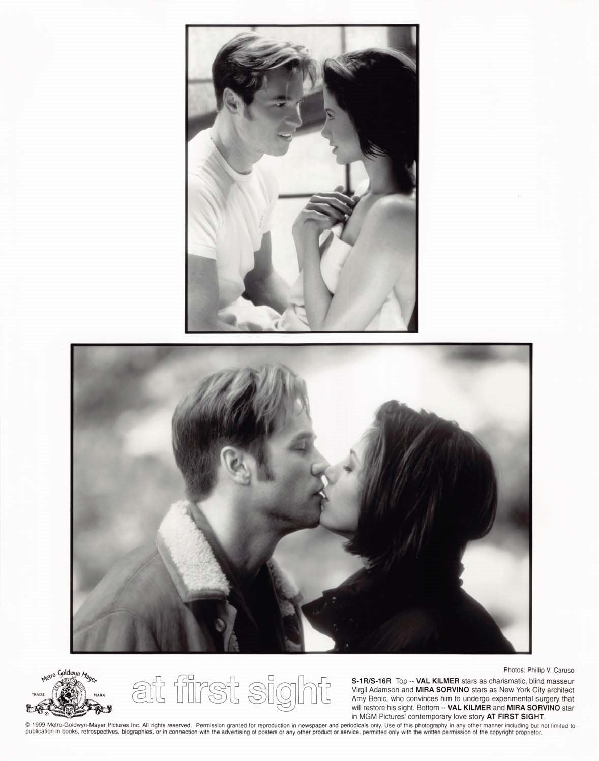 Mira Sorvino 1999 AT FIRST SIGHT Val Kilmer original 8x10 press photo
